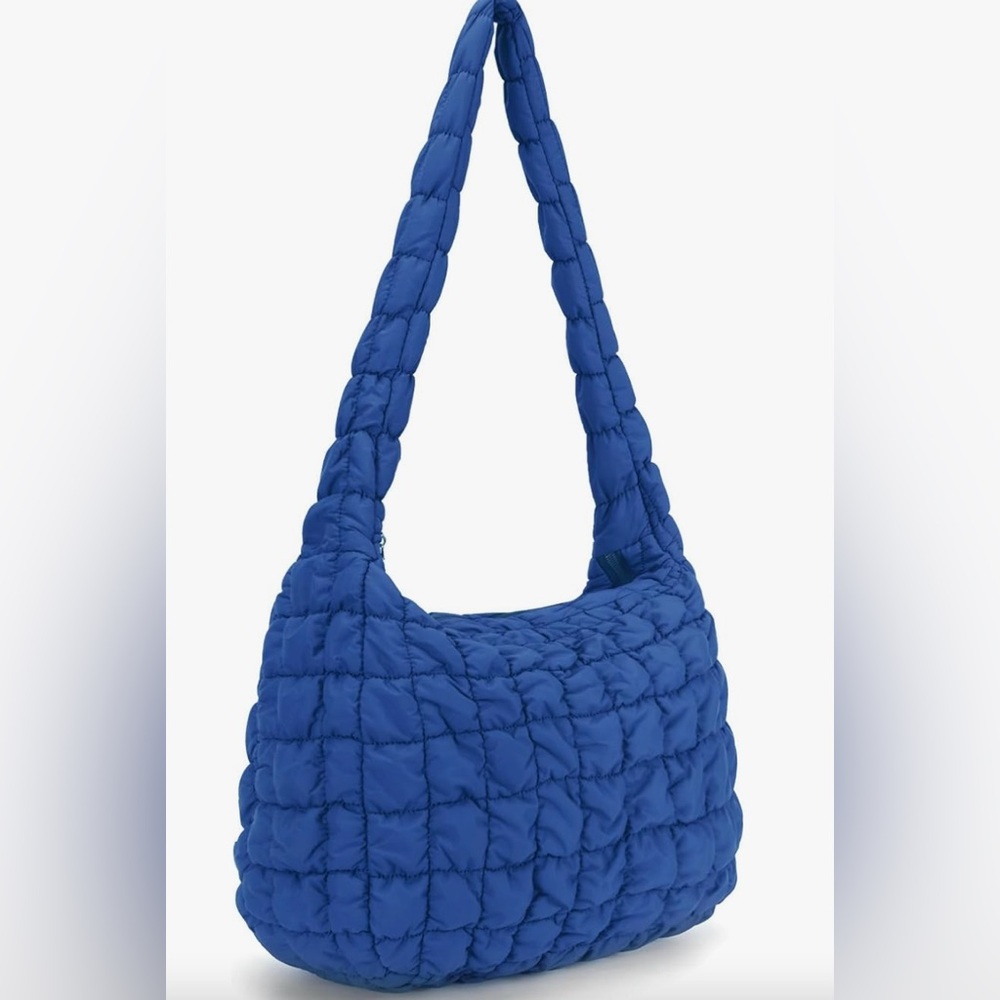 Blue Puffer Tote Bag